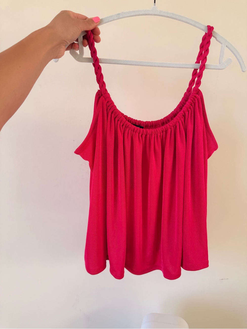 Express Women's Braided Strap Pink Tank Top